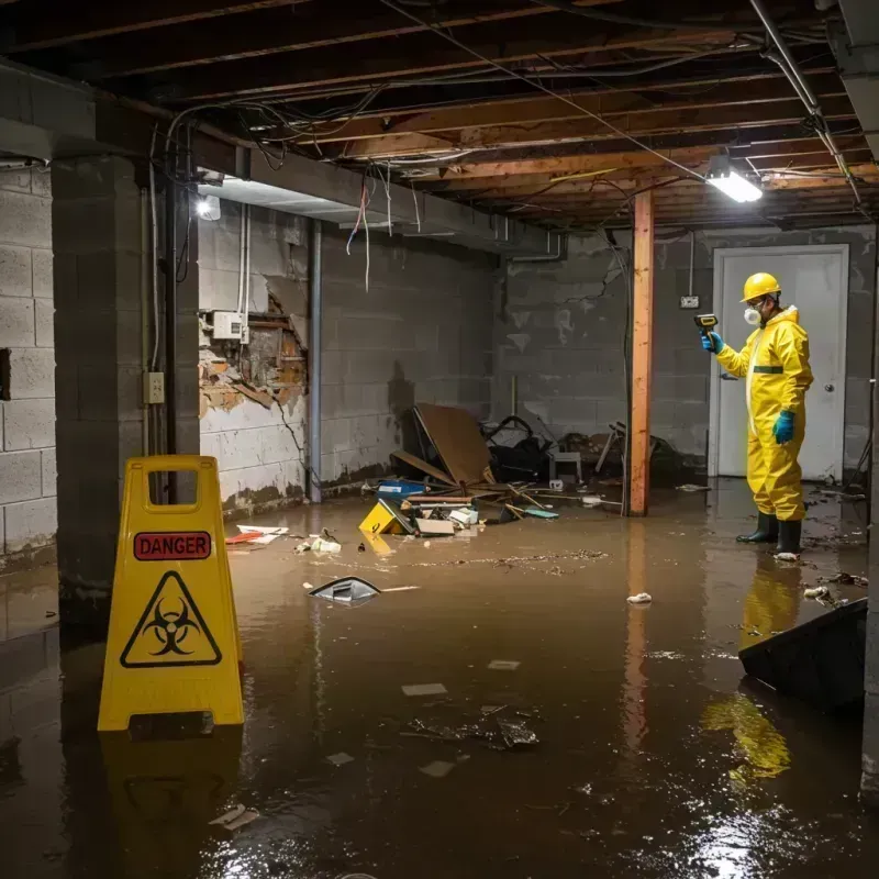 Flooded Basement Electrical Hazard in Pike Road, AL Property