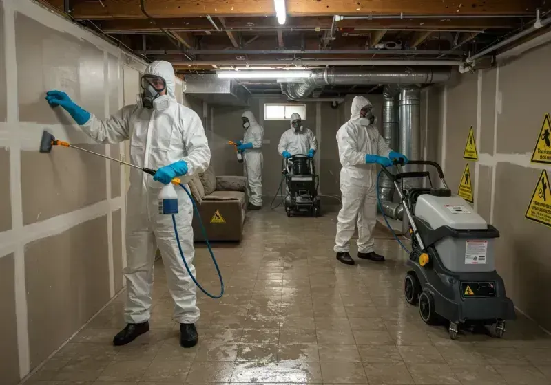 Basement Moisture Removal and Structural Drying process in Pike Road, AL